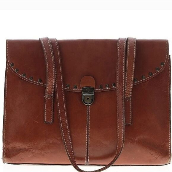 Patricia Nash Brown Leather Shoulder Bag Preloved Condition - Picture 2 of 12